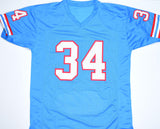 Earl Campbell Autographed Blue Stat Pro Style Jersey- Beckett W Hologram *Black