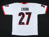 Nick Chubb Signed Georgia Bulldogs Red Jersey (JSA Holo) Browns 2nd Rd Pick R.B.