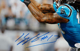 Kelvin Benjamin Signed Carolina Panthers 8x10 Reaching for Pass Photo JSA W Auth