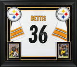 Steelers Jerome Bettis Authentic Signed White Nike Framed Jersey BAS #BK88805