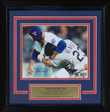 Nolan Ryan Signed Rangers Framed 8x10 Photo Fight Punch Robin Ventura TRISTAR