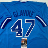 Autographed/Signed Tom Glavine Atlanta Light Blue Baseball Jersey JSA COA Auto