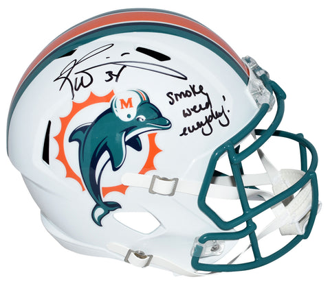 RICKY WILLIAMS SIGNED MIAMI DOLPHINS FULL SIZE HELMET W/ SMOKE WEED EVERYDAY