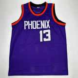 Autographed/Signed Steve Nash Phoenix Purple Basketball Jersey Beckett BAS COA