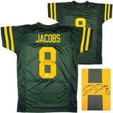 PACKERS JOSH JACOBS AUTOGRAPHED GREEN THROWBACK JERSEY BECKETT WITNESS 230044