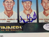 Ernie Banks, Ron Santo & Beckert Signed Chicago Cubs GG Winners 8x10 Photo (JSA)