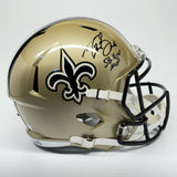 DREW BREES AUTOGRAPHED SIGNED SB MVP NEW ORLEAN SAINTS FS REPLICA HELMET BECKETT