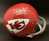 Len Dawson Signed Kansas City Chiefs TK Helmet with 4 Inscriptions PSA