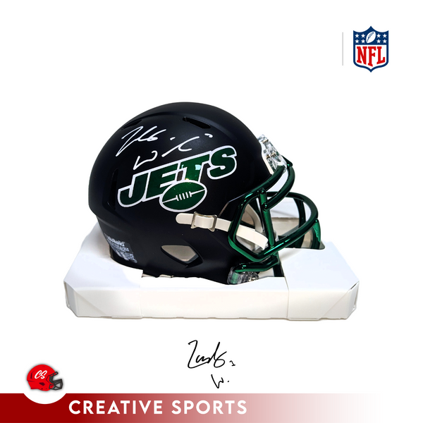 Zach Wilson Autographed Hand Signed Riddell New York Jets Alternate Mini Helmet