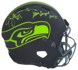 STEVE LARGENT JIM ZORN AUTOGRAPHED SEAHAWKS ECLIPSE FULL SIZE HELMET MCS 210445