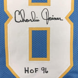 Autographed/Signed CHARLIE JOINER HOF 96 San Diego Powder Blue Jersey JSA COA