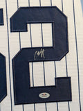 FRAMED NEW YORK YANKEES CC SABATHIA AUTOGRAPHED SIGNED JERSEY PSA COA