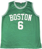 BOSTON CELTICS BILL RUSSELL AUTOGRAPHED GREEN JERSEY BECKETT BAS STOCK #229028