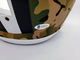 DREW BREES AUTOGRAPHED SAINTS CAMO FULL SIZE HELMET SB XLIV MVP BECKETT 191124