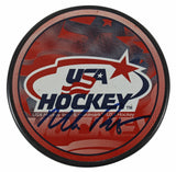 Rangers Mark Richter Authentic Signed Official USA Hockey Puck Steiner