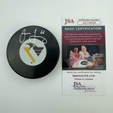 Autographed/Signed Jaromir Jagr Pittsburgh Penguins Logo Hockey Puck JSA COA