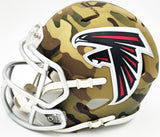 BIJAN ROBINSON AUTOGRAPHED FALCONS CAMO SPEED MINI HELMET BECKETT WITNESS 230234