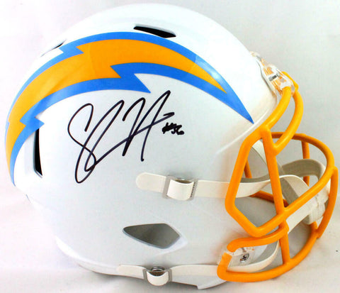 Shawne Merriman Autographed Chargers F/S 2020 Speed Helmet- Beckett W *Black