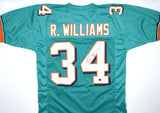 Ricky Williams Autographed Teal Pro Style Jersey - Beckett W Hologram *Black