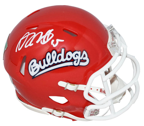 DAVANTE ADAMS AUTOGRAPHED FRESNO STATE BULLDOGS RED SPEED MINI HELMET BECKETT