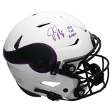 Justin Jefferson Autographed "Griddy.." Lunar Eclipse Speed Flex Helmet Beckett