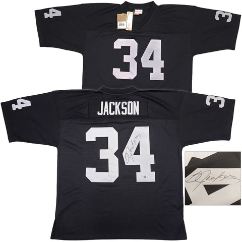 RAIDERS BO JACKSON AUTOGRAPHED AUTHENTIC M&N THROWBACK JERSEY XXL BECKETT 230005