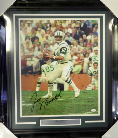 JOE NAMATH AUTOGRAPHED SIGNED FRAMED 16X20 PHOTO NEW YORK JETS JSA 117269