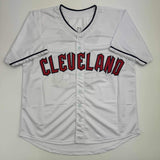 Autographed/Signed Emmanuel Clase Cleveland White Baseball Jersey JSA COA