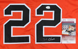 Jack Clark Signed San Francisco Giants Orange Jersey Inscribed Ripper (JSA COA)