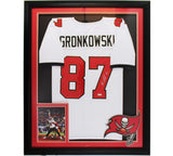 Rob Gronkowski Signed Tampa Bay LED Framed Custom White Jersey