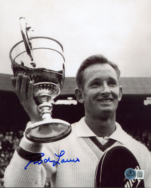 Rod Laver Authentic Signed 8x10 Vertical Black & White Photo Autographed BAS 1