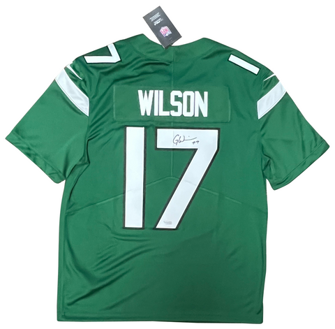 GARRETT WILSON SIGNED NEW YORK JETS #17 GREEN NIKE LIMITED JERSEY FANATICS