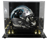 Panthers Xavier Legette Authentic Signed Speed Mini Helmet w/ Case BAS Witnessed