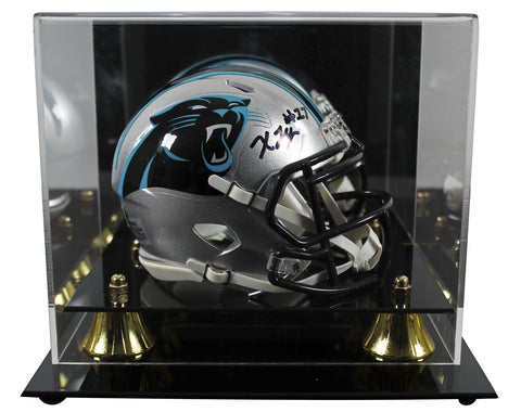 Panthers Xavier Legette Authentic Signed Speed Mini Helmet w/ Case BAS Witnessed