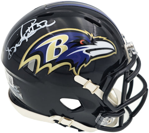 DERRICK HENRY AUTOGRAPHED RAVENS BLACK SPEED MINI HELMET BECKETT WITNESS 230108