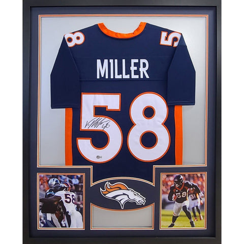 Von Miller Autographed Signed Framed Denver Broncos Jersey BECKETT