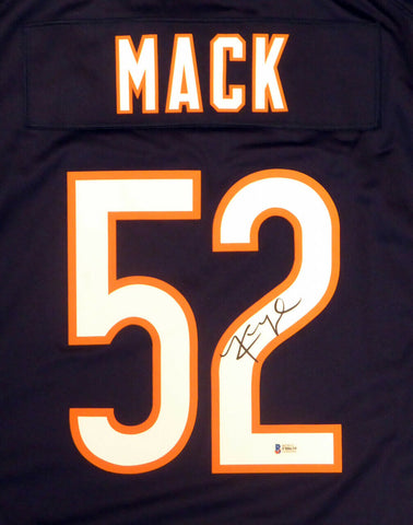 CHICAGO BEARS KHALIL MACK AUTOGRAPHED BLUE NIKE JERSEY SIZE XL BECKETT 148305