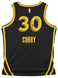 Warriors Stephen Curry Signed Black Nike 2023 City Edition Swingman Jersey BAS W