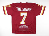 Joe Theismann Signed Redskins Career Stat Jersey Inscribed "83 MVP" (JSA COA) QB