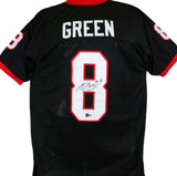 AJ Green Autographed Black College Style Jersey- Beckett W Hologram *Black