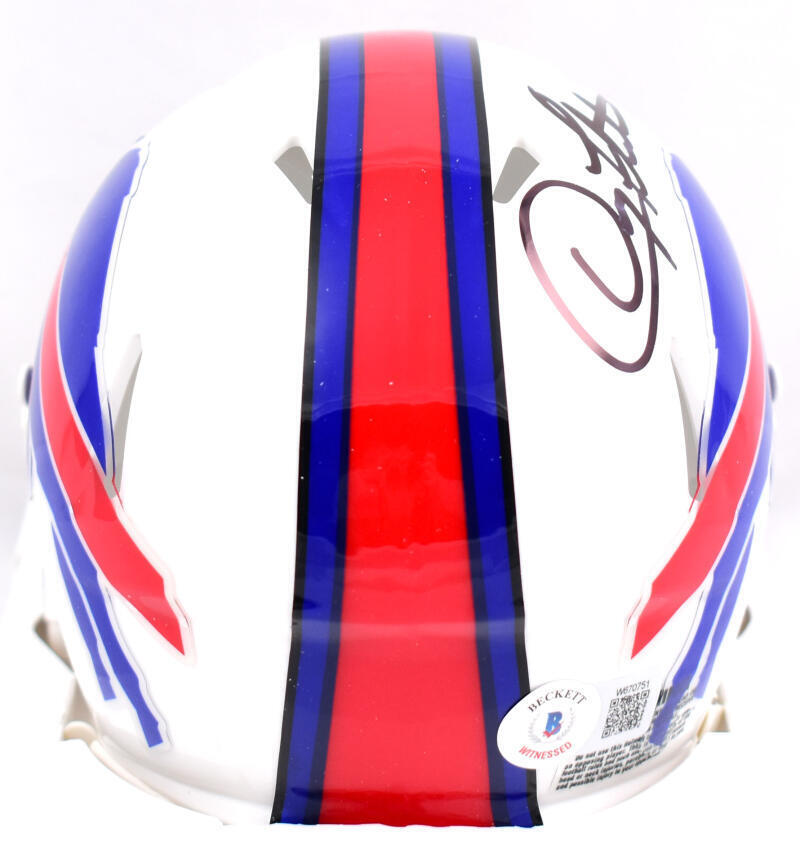 Doug Flutie Signed Buffalo Bills Full Size Throwback Speed Helmet