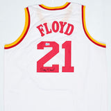 Sleepy Floyd Autographed White Pro Style Jersey- Beckett W Hologram *Black