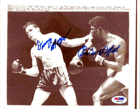 Denny Moyer & Emile Griffith Autographed Signed 7x9 Photo PSA/DNA #Q95743