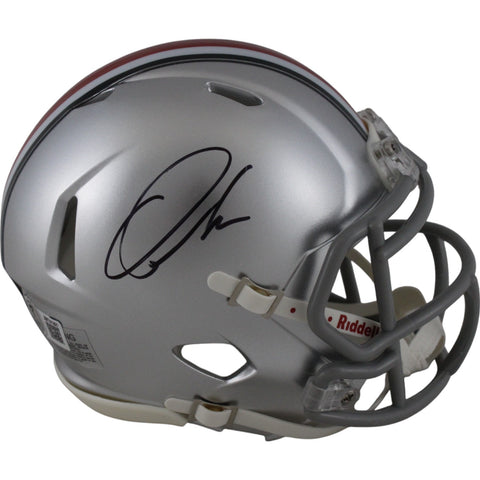 Quinshon Judkins Autographed Ohio State Buckeyes Speed Mini Helmet Beckett 49621