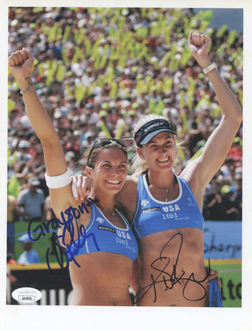 Misty May-Treanor & Kerri Walsh USA Volleyball Signed 8.5x11 Photo JSA #AX48001