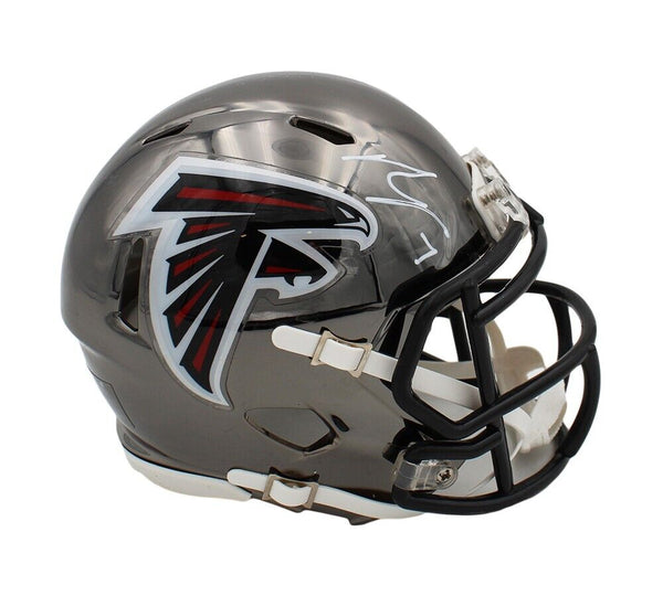 Bijan Robinson Signed Atlanta Falcons Speed Chrome NFL Mini Helmet