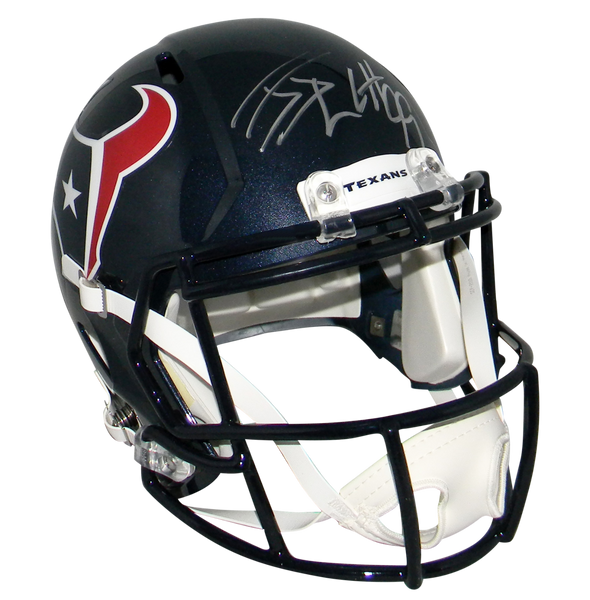 JJ WATT SIGNED AUTOGRAPHED HOUSTON TEXANS FULL SIZE SPEED HELMET JSA