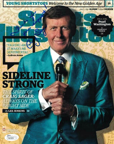 Craig Sager Autographed/Signed Sports Illustrated 8x10 Photo JSA 30299