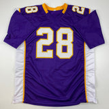 Autographed/Signed Adrian Peterson Minnesota Purple Football Jersey Beckett COA