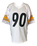 TJ Watt Pittsburgh Signed White Football Jersey BAS